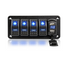 4-fach 12V/24V Schalterpanel mit USB-C und Voltmeter