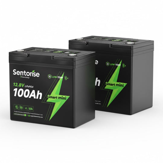 Sentorise 12V 100Ah SuperMini Bluetooth Small LiFePO4 Deep Cycle Battery