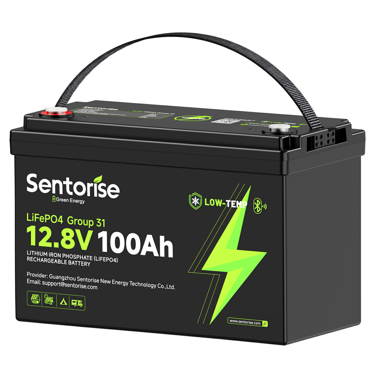 12V 100Ah Group 31 LiFePO4-Batterie mit Bluetooth Hauptbild
