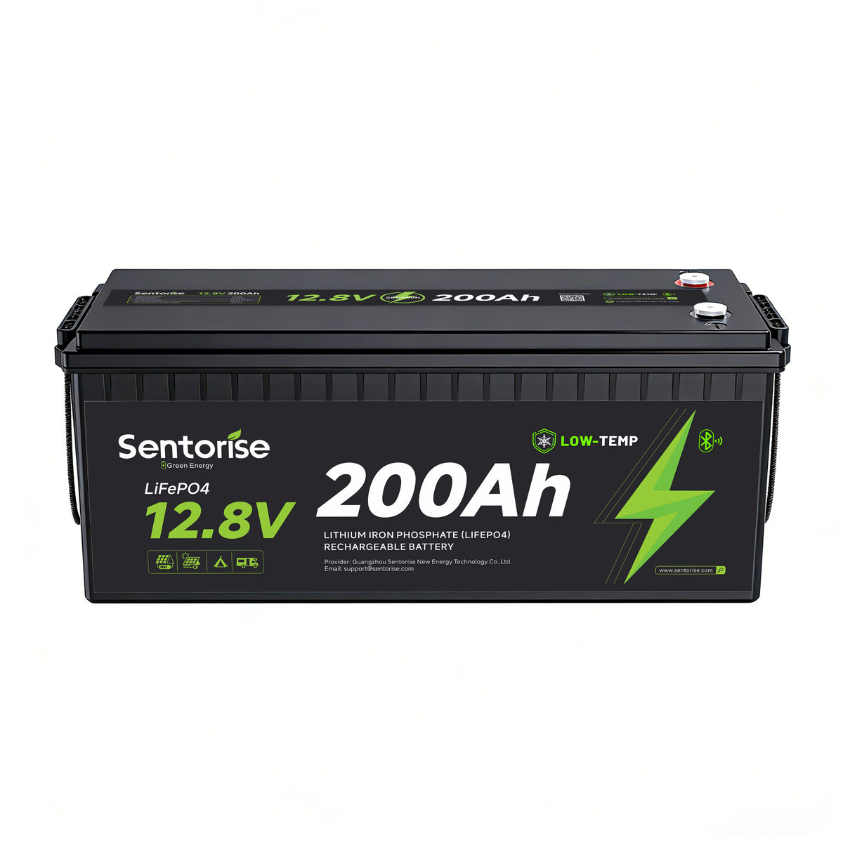 Sentorise 12V 200Ah Standard-LiFePO4-Batterie mit Bluetooth Hauptbild
