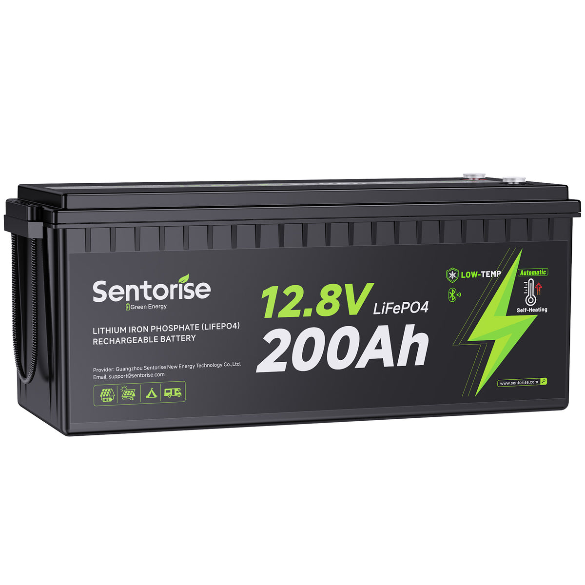 Sentorise 12V 200Ah beheizte LiFePO4-Batterie mit Bluetooth Hauptbild