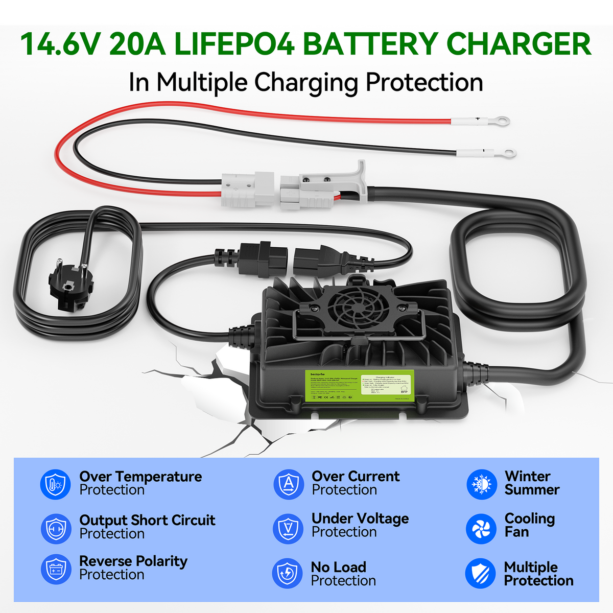 14.6V 20A Waterproof LiFePO4 Battery Charger Zweitbild