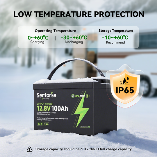 Sentorise 12V 100Ah LiFePO₄ Battery | Group 31 Size for RV, Marine & Solar